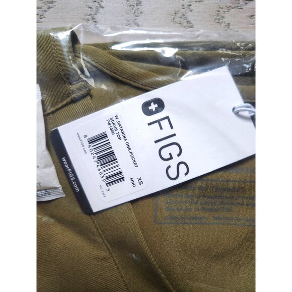 NWT Figs CATARINA Scrub Top Martini Olive XS - Picture 4 of 6